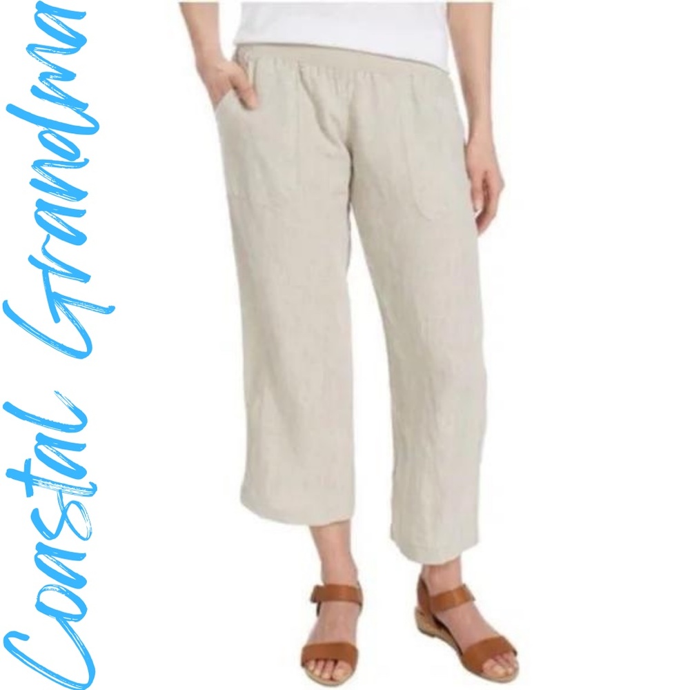 Allen Allen Womens Linen Crop Pant